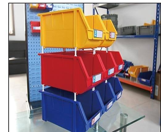 JISE stackable plastic parts bins and shelf bins for pick faces